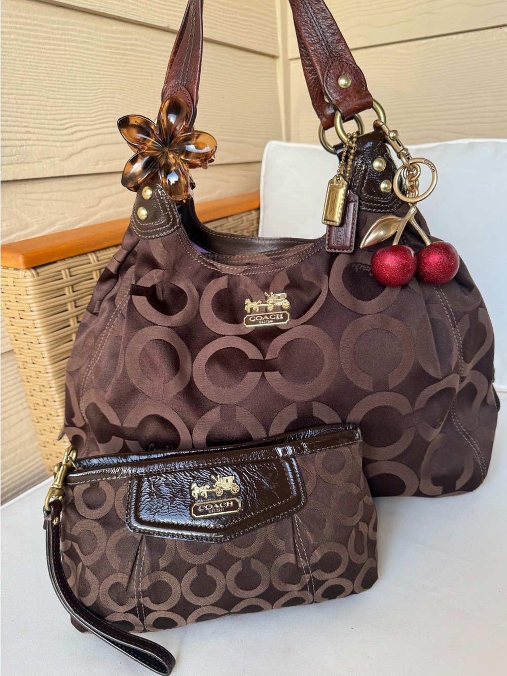 Coach Madison op art Maggie shoulder bag